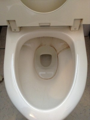 トイレ　黒ズミ　輪ジミ　除去