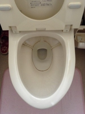 トイレの輪ジミ除去